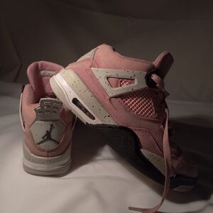 Air Jordan 4 Pink Suede Sneakers
